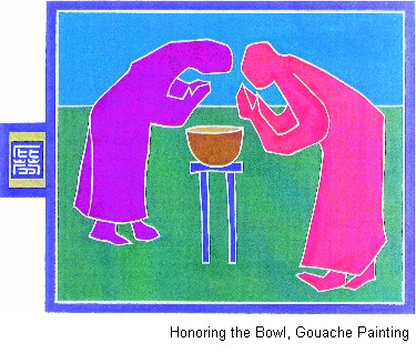 Honoring the Bowl, Gouache Painting