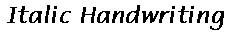 Italic Handwriting