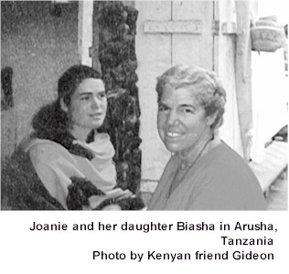Joanne and her daugher Biasha in Arusha, Tanzania. Photo by Kenyan friend Gideon.