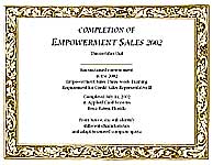 Horizontal Certificate Sample I