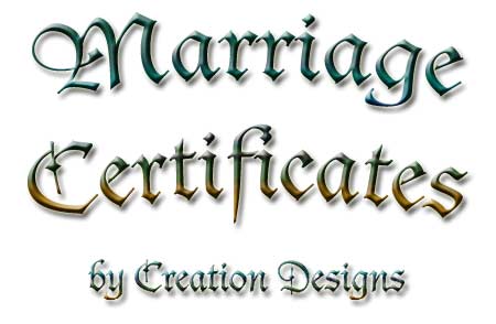 Marriage Certificates by Creation Designs